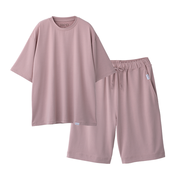 ReD ぐっすりパジャマ プルオーバー半袖＆ショートパンツ ピンク